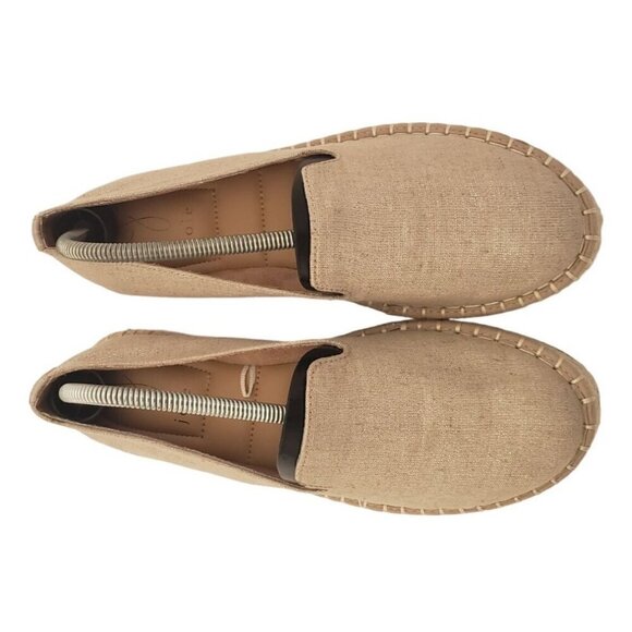 Joie Cara Jute Brown Espadrille Platform Linen Gold Sandals Womens Size 7.5 - Picture 3 of 9